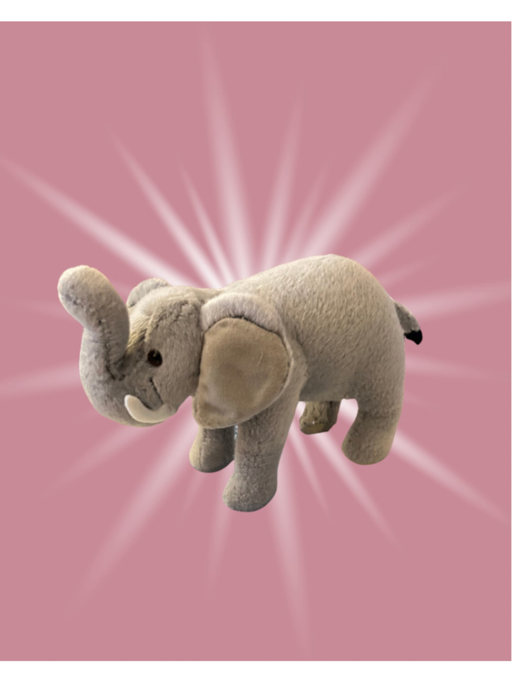 Douglas The Cuddle Toy Gray Elephant Plush Trunk Up Tusks Stuffed Animal